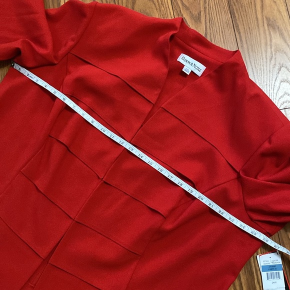 Danny & Nicole red women’s blazer jacket hook & eye closure plus size 24W - Picture 13 of 15